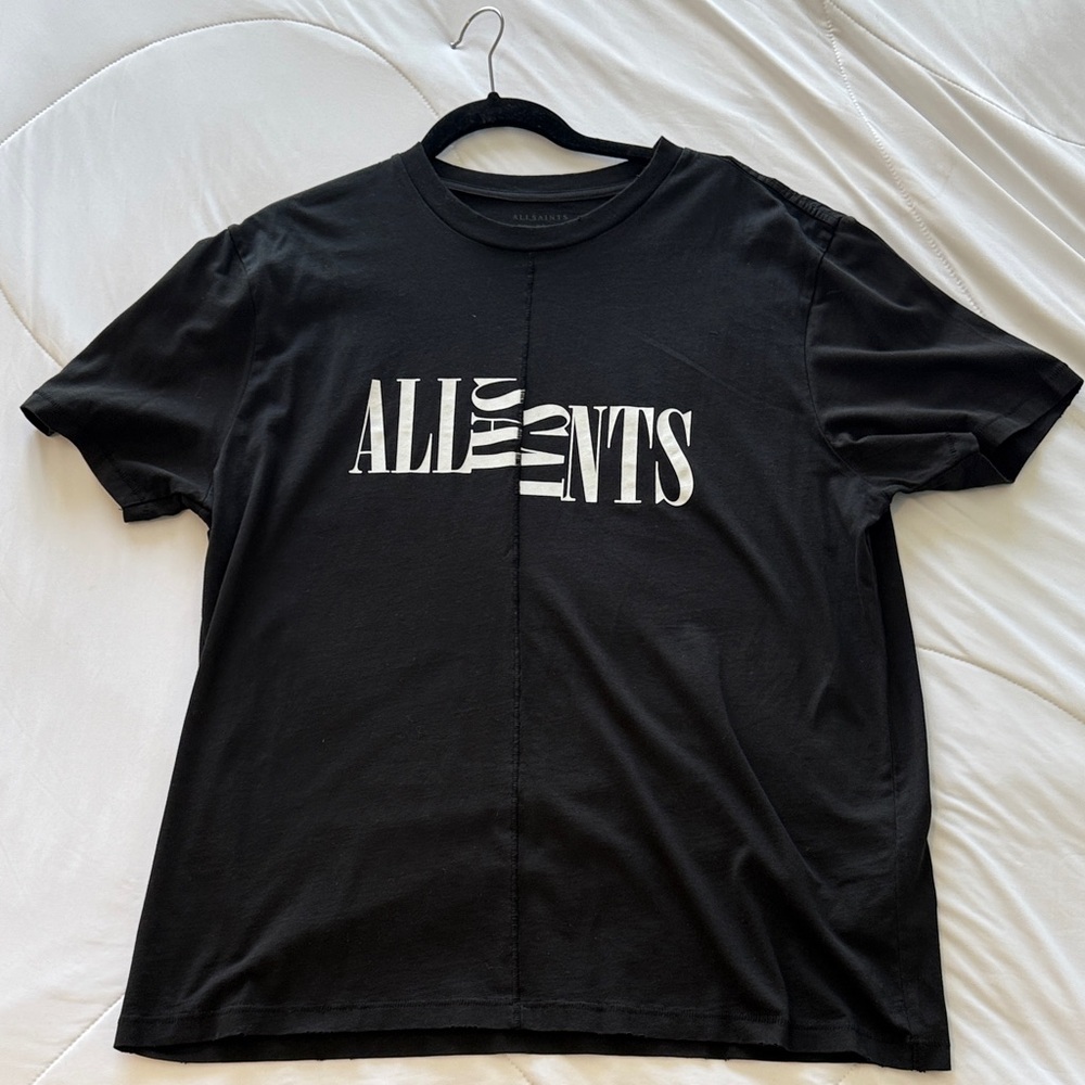 All Saints Black Graphic Tee